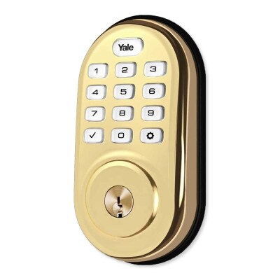 Yale Assure Lock Zigbee Push Button Deadbolt with Cox, Lifetime Brass
